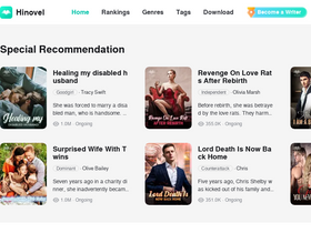 'hinovel.com' screenshot