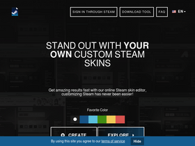 'steamcustomizer.com' screenshot