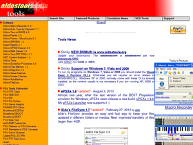 'aldostools.org' screenshot