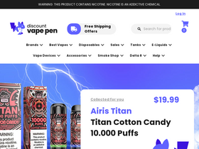 'discountvapepen.com' screenshot