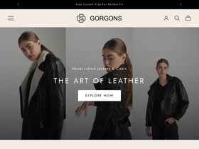 gorgonsleather.com homepage screenshot