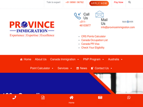 'provinceimmigration.com' screenshot