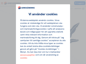 'adressandring.se' screenshot