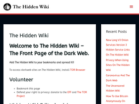 'thehiddenwiki.com' screenshot