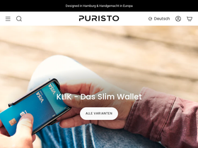 puristoproducts.com homepage screenshot