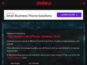 'zombacus.com' screenshot