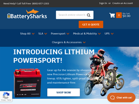 'batterysharks.com' screenshot