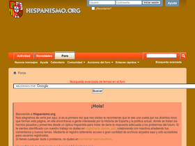 'hispanismo.org' screenshot