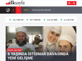 'gazeteilksayfa.com' screenshot