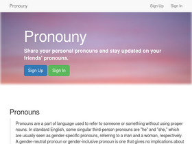 'pronouny.xyz' screenshot