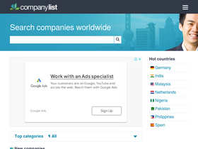 'companylist.org' screenshot