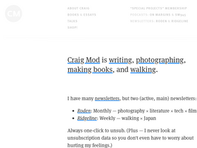 'craigmod.com' screenshot