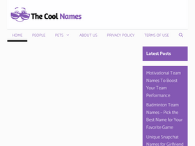 'thecoolnames.com' screenshot