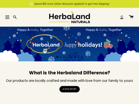 Herbaland Naturals website screenshot