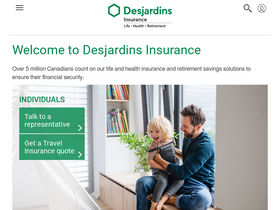 'desjardinslifeinsurance.com' screenshot