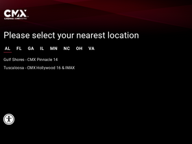 'cmxcinemas.com' screenshot