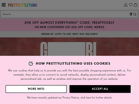 'prettylittlething.com' screenshot