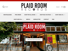 'plaidroomrecords.com' screenshot
