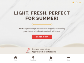 'lamadeleine.com' screenshot