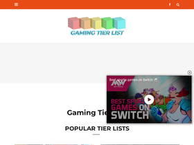 'gamingtierlist.com' screenshot