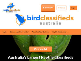 'reptileclassifieds.com.au' screenshot