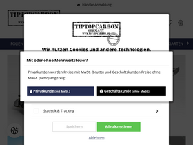 'tiptopcarbon.de' screenshot