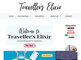 'travellerselixir.com' screenshot