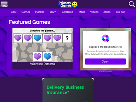 'm.primarygames.com' screenshot