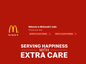 'mcdonaldsindia.com' screenshot