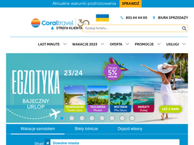 'coraltravel.pl' screenshot