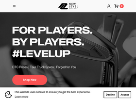 'newlevelgolf.com' screenshot