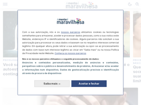 'amenteemaravilhosa.com.br' screenshot