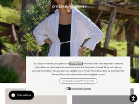 'citizensofhumanity.com' screenshot