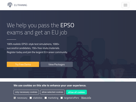 'eutraining.eu' screenshot