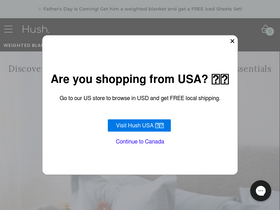 'hush.ca' screenshot