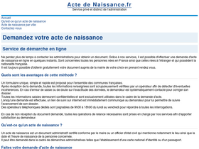 'acte-de-naissance.fr' screenshot