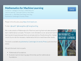 'mml-book.github.io' screenshot
