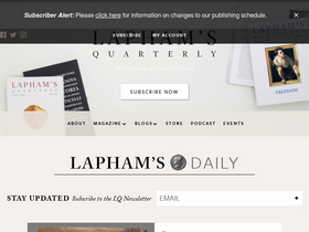 'laphamsquarterly.org' screenshot