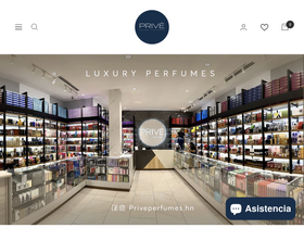 Privé Perfumes homepage screenshot