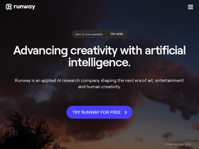 'runwayml.com' screenshot