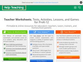 'helpteaching.com' screenshot
