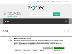 'akytec.de' screenshot