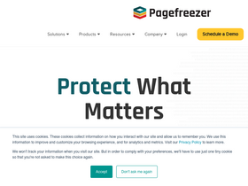 'pagefreezer.com' screenshot
