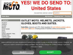 'outletmoto.com' screenshot