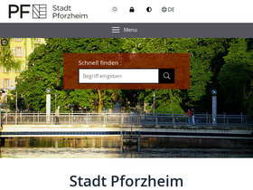 'pforzheim.de' screenshot