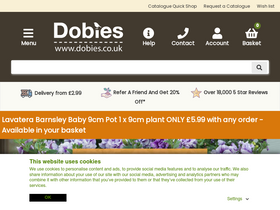 'dobies.co.uk' screenshot
