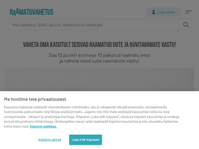 'raamatuvahetus.ee' screenshot