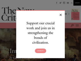 'newcriterion.com' screenshot