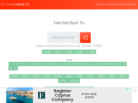 'takemeback.to' screenshot