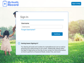 'myhealthrecord.com' screenshot
